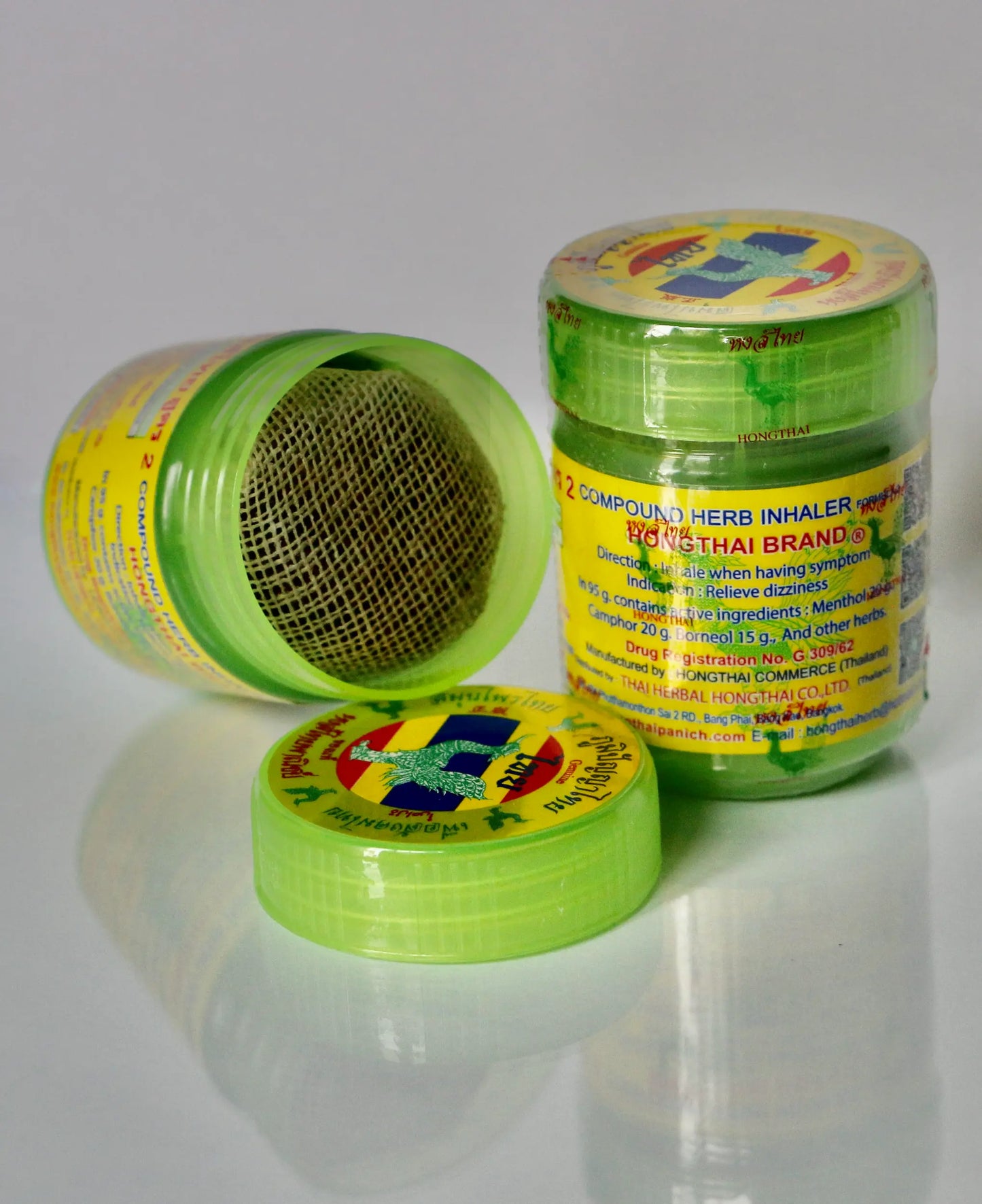 Sniffburk Hong Thai för att lindra illamående och huvudvärk.